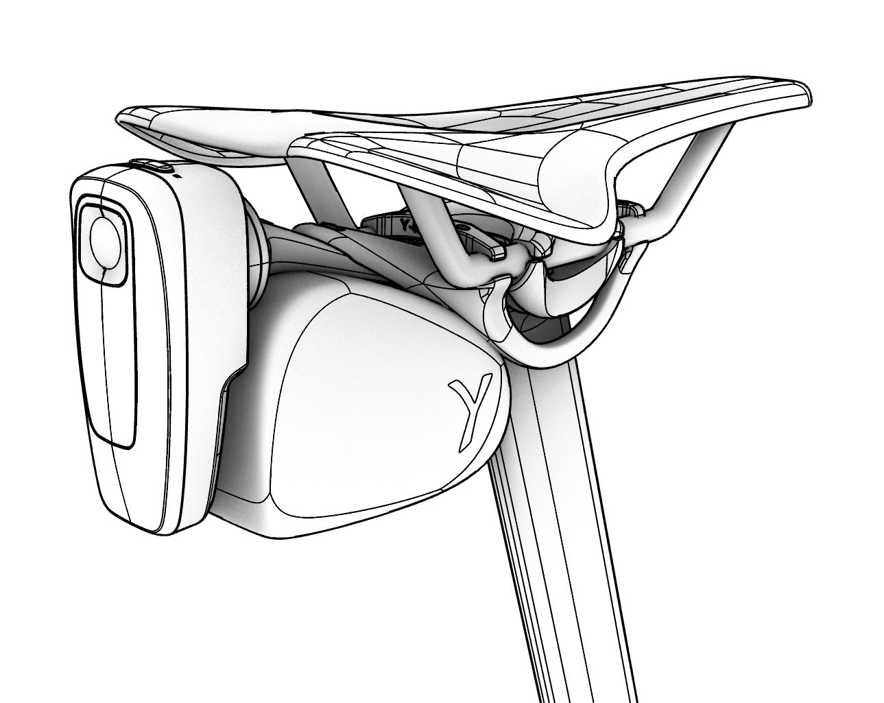 Bundle: Wahoo Trackr Radar Adaptor + Y-MOUNT + Saddlebag 0.2l